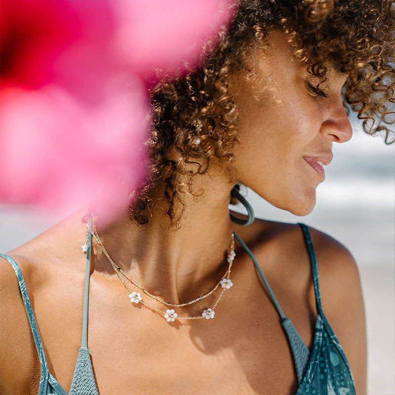 Daisy Necklace Stack