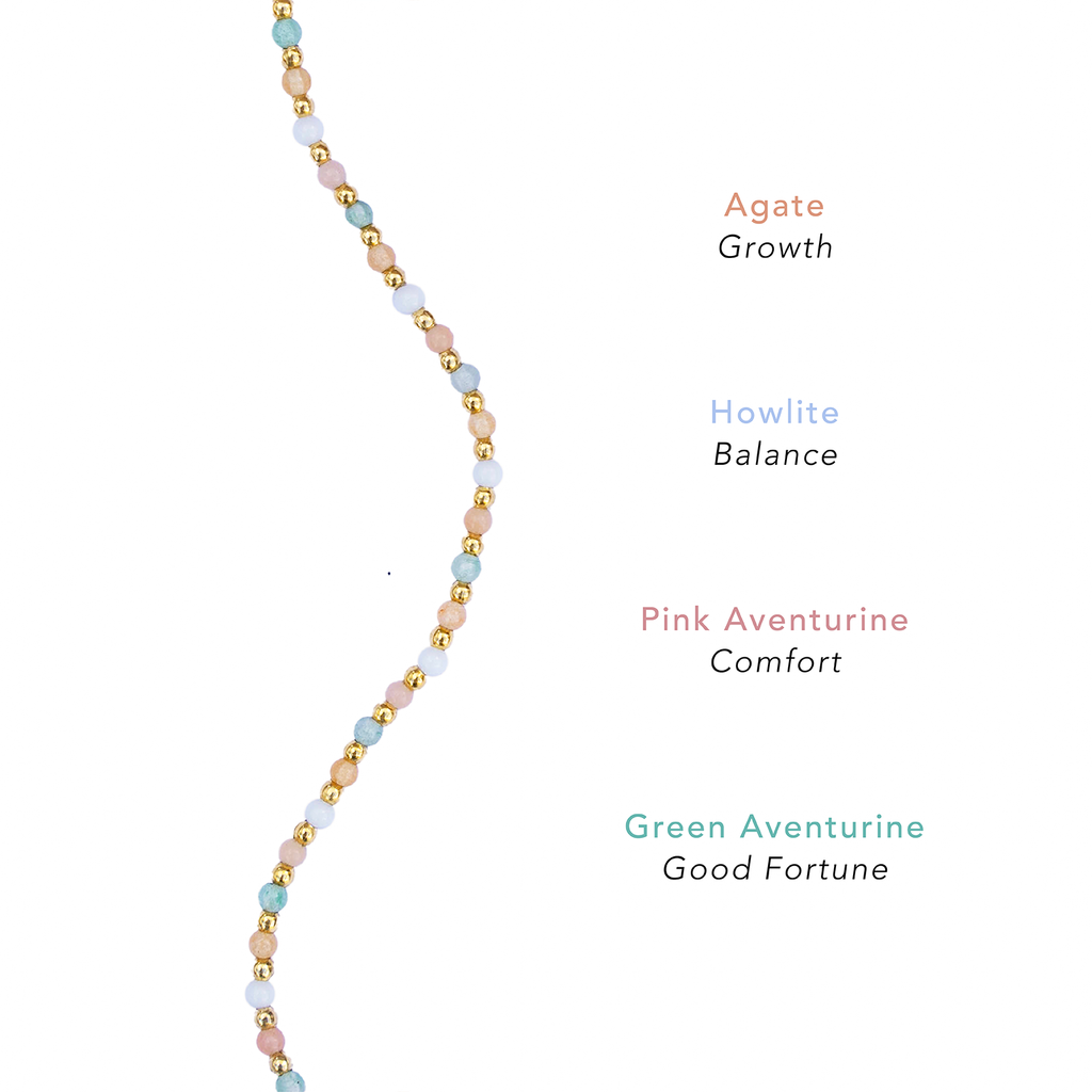 Good Fortune + Growth 2mm Layered Healing Bracelet