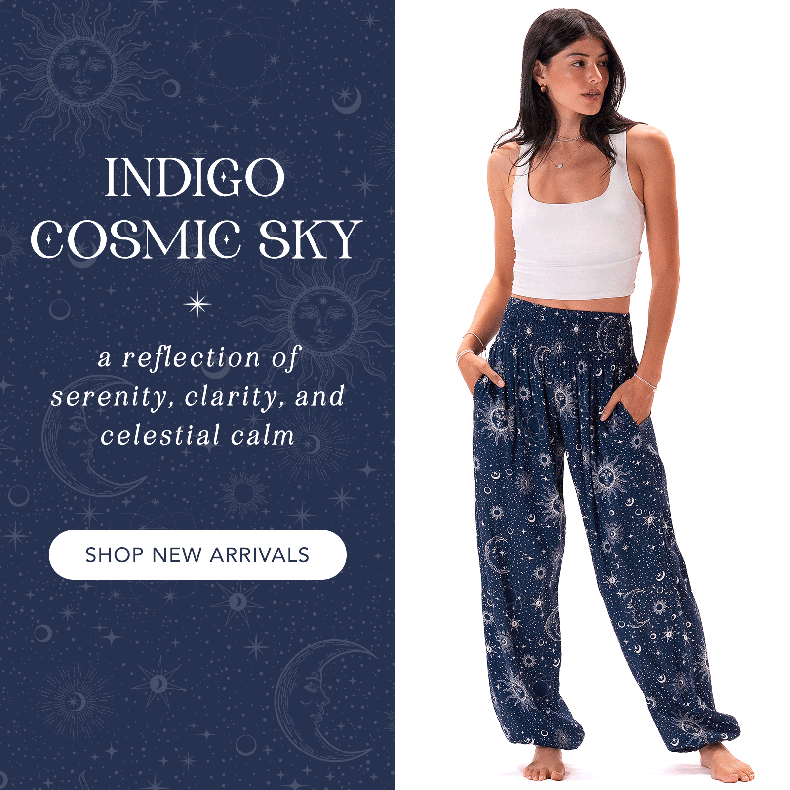 Indigo Cosmic Sky Harem Pants
