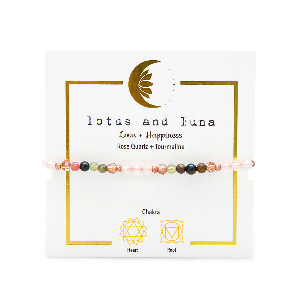 Love + Happiness 4mm Healing Bracelet