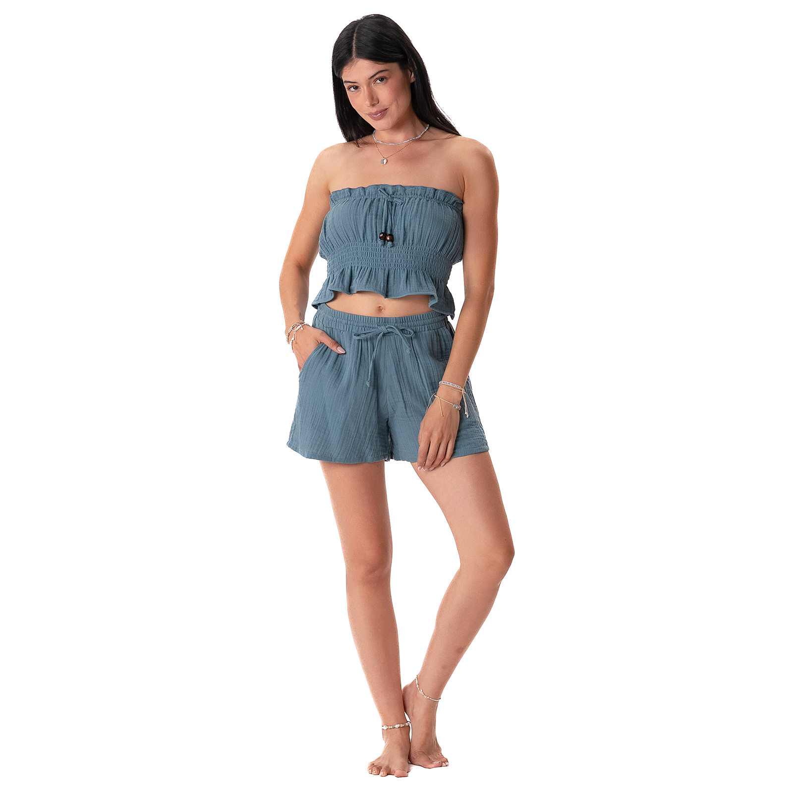 New Moon Blue Cabana Shorts