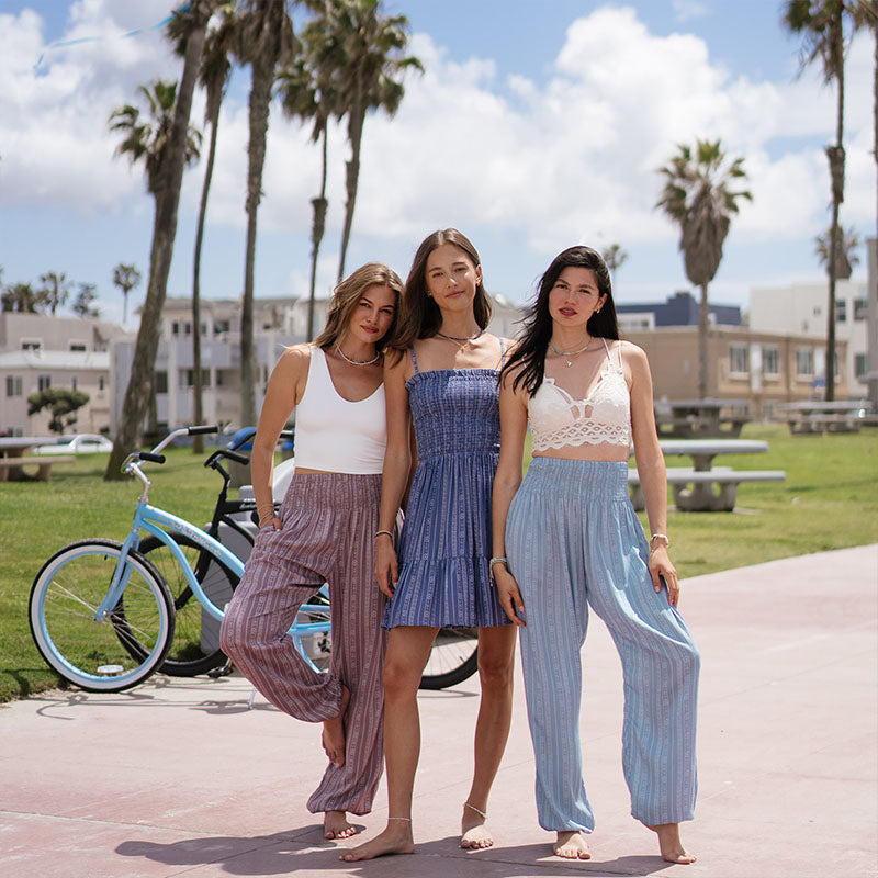 Mauve Tribal Stripe Harem Pants