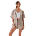 Stone Shelly Short Sleeve Button Down Shirt