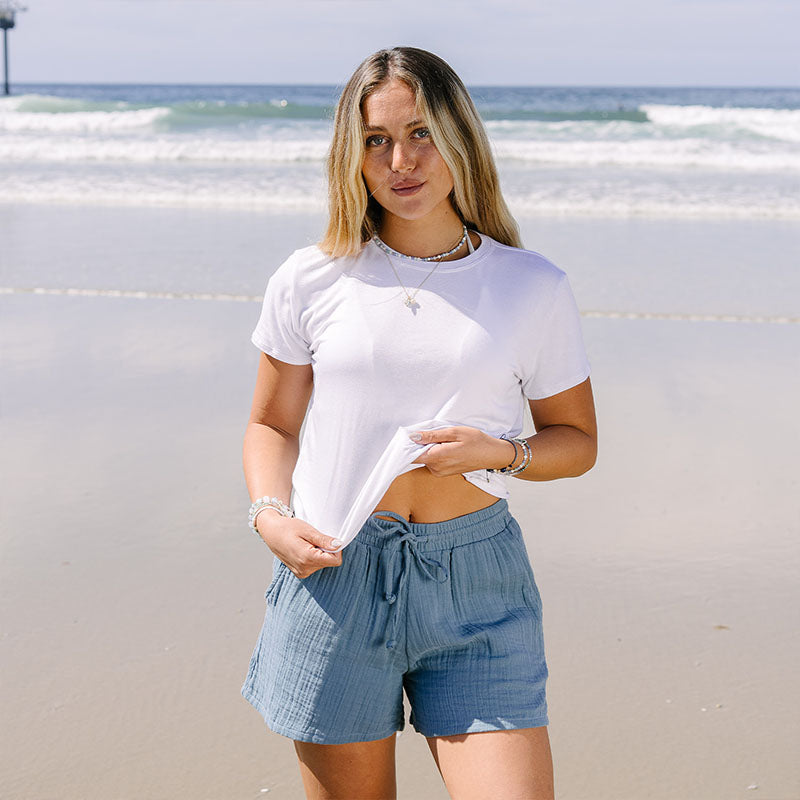 New Moon Blue Cabana Shorts