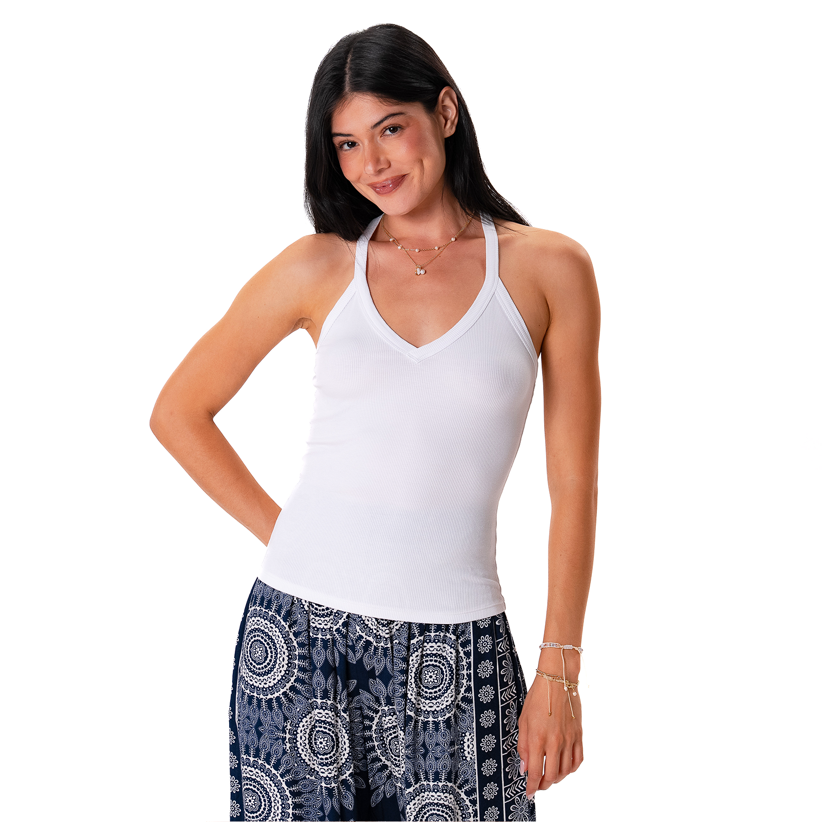 White Riviera Tank