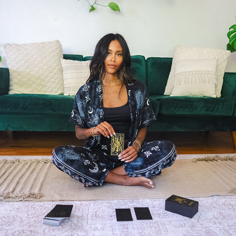 Midnight Lotus Moon Harem Pants