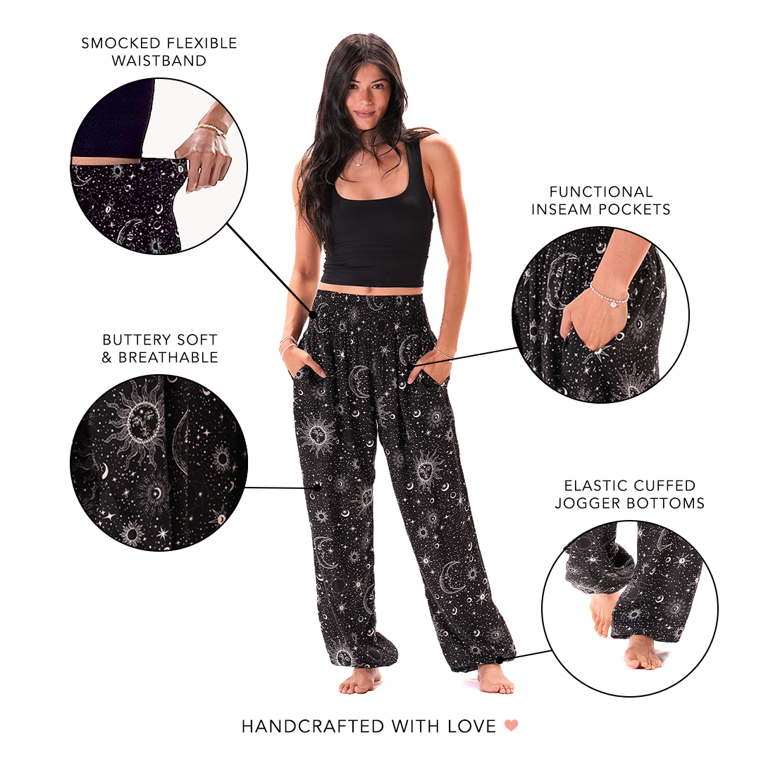 Raven Cosmic Sky Harem Pants