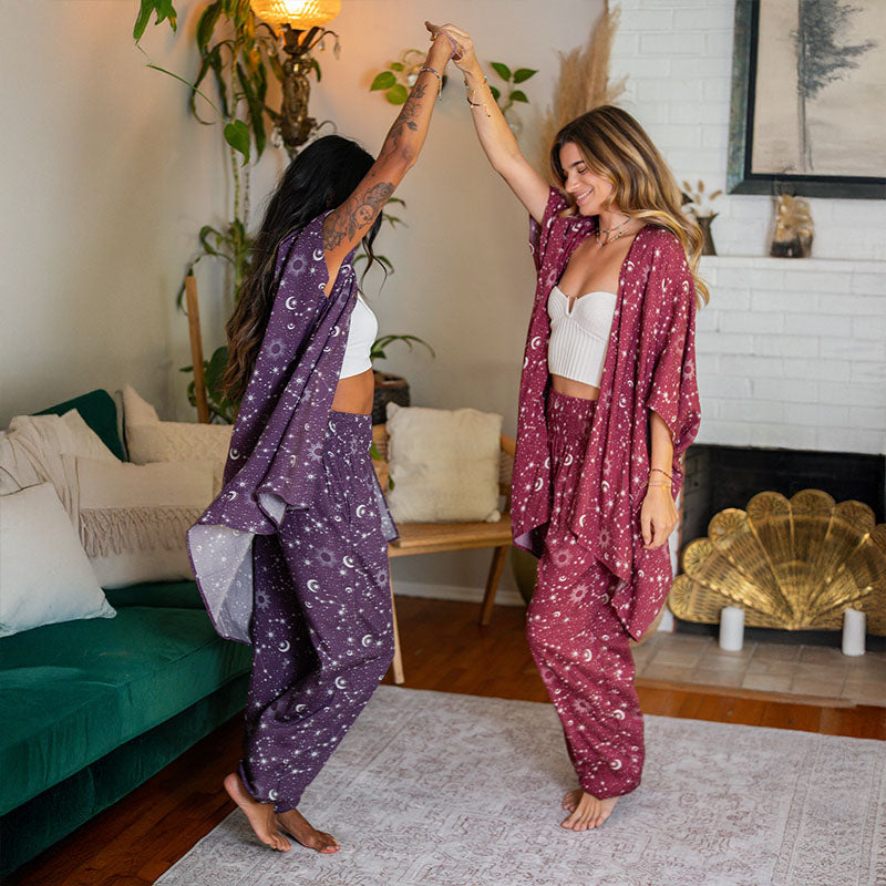 Cranberry Starry Night Harem Pants