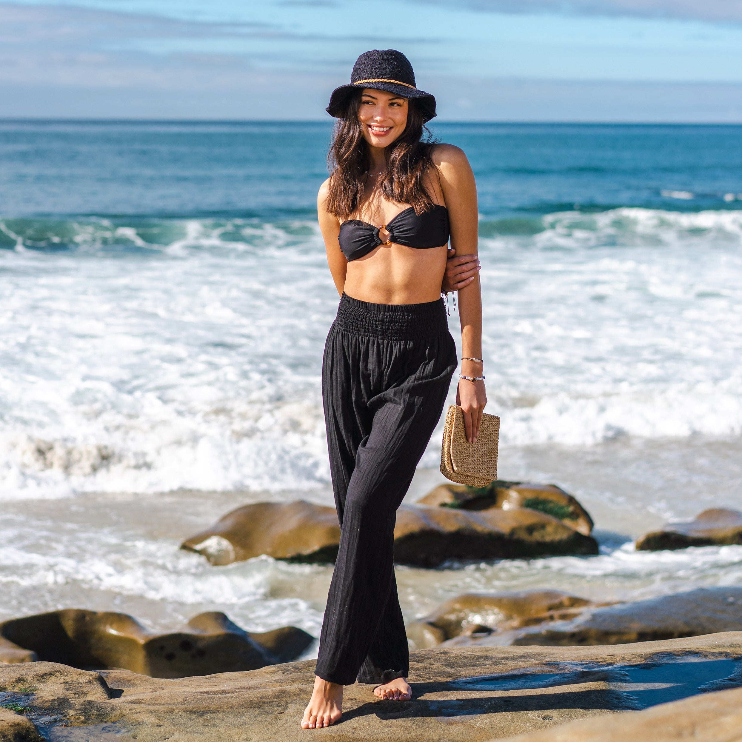 Mystery Wide Leg Cotton Pants