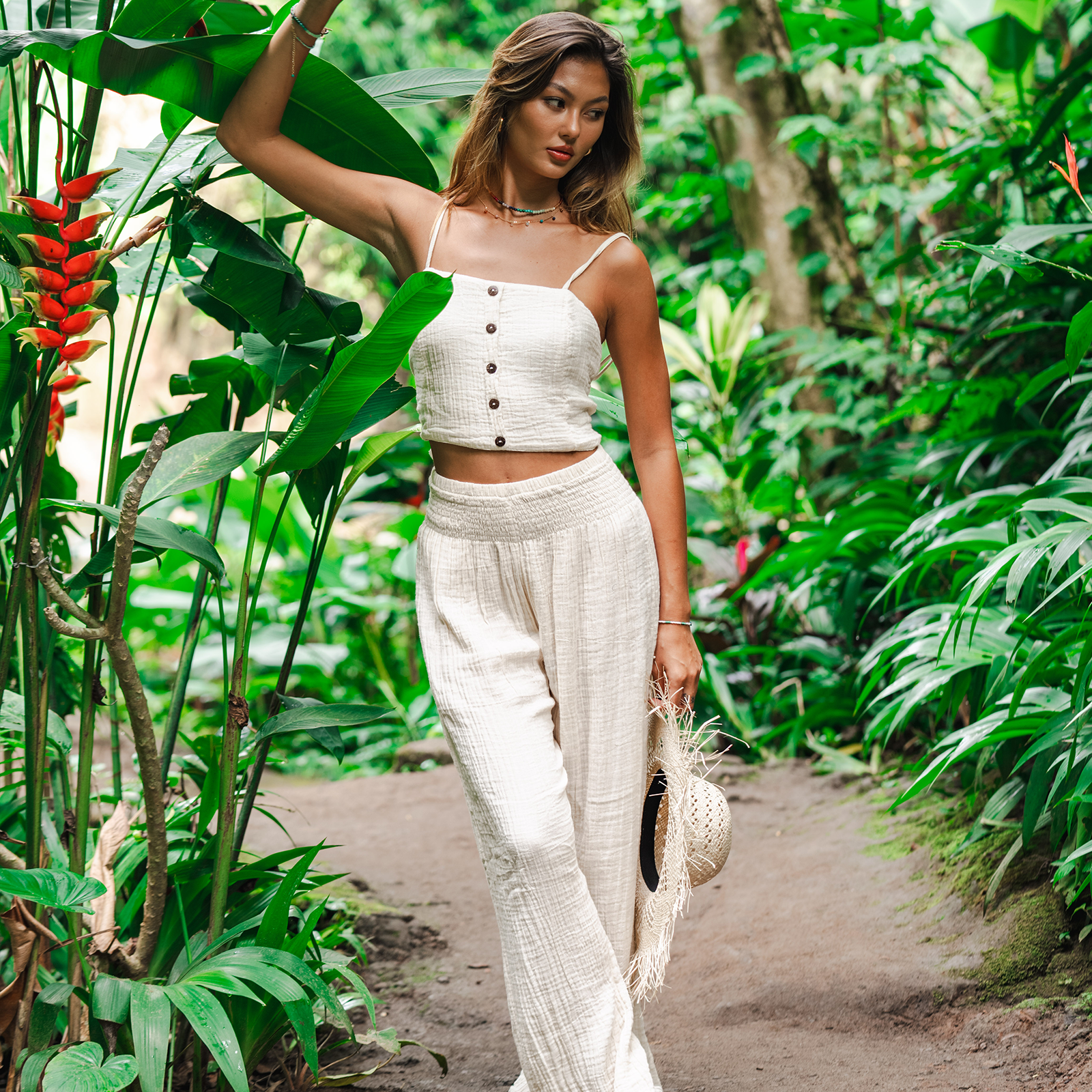 Mystery Wide Leg Cotton Pants