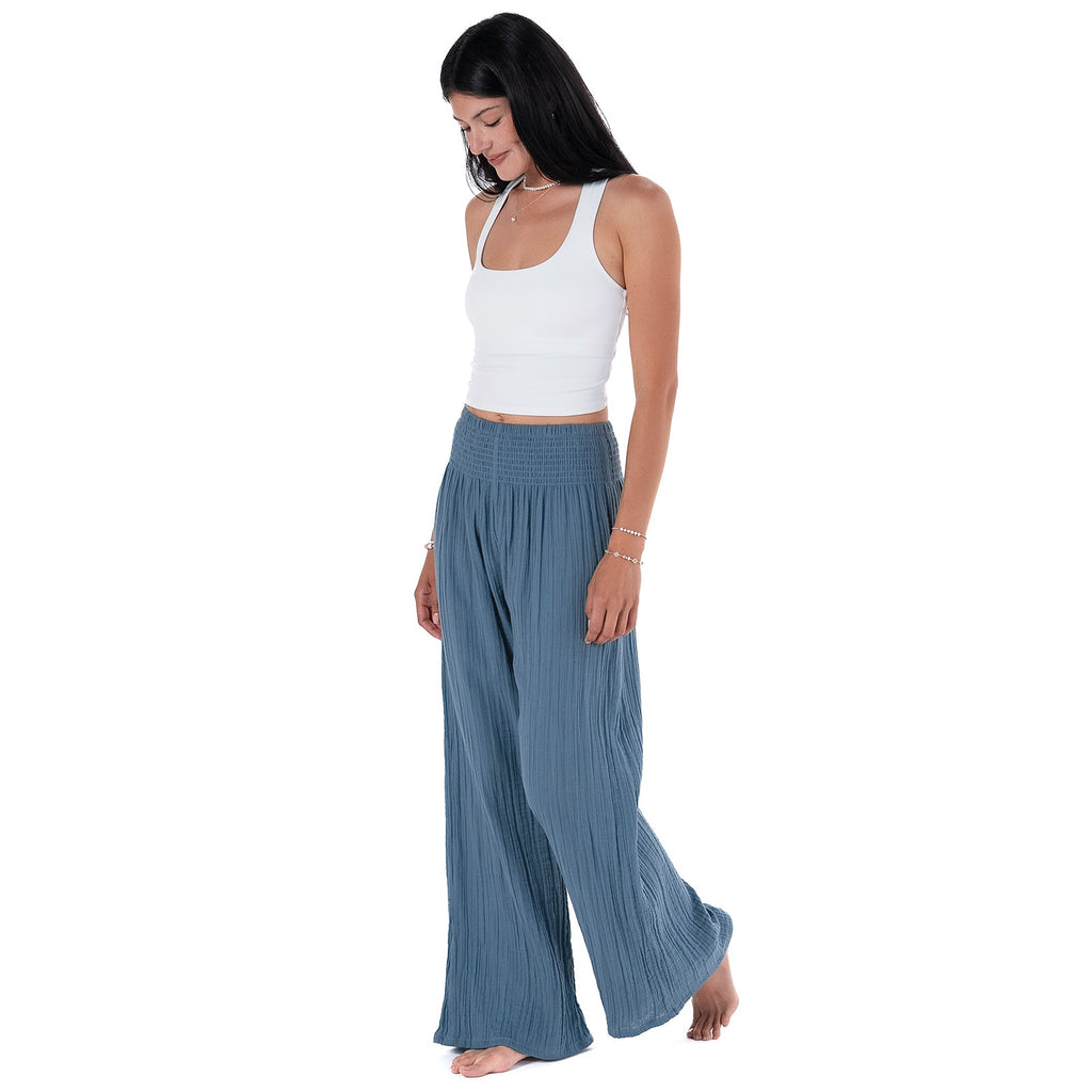 New Moon Blue Wide Leg Pants