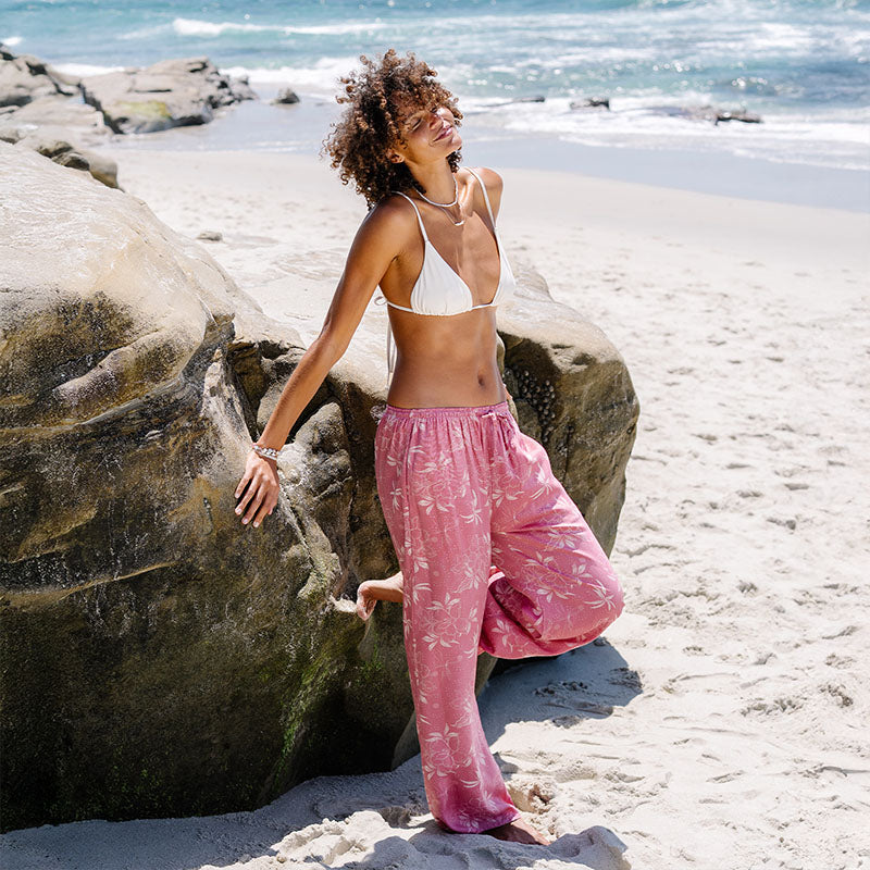 Coral Bloom Drift Pants