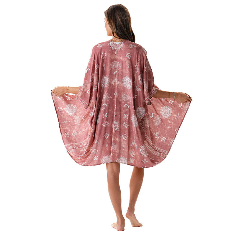 Dusty Rose Lotus Moon Shorts Lounge Set