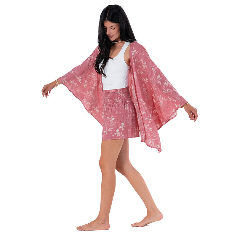 Coral Bloom Shorts Lounge Set