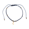 Midnight Moon Braided Charm Bracelet
