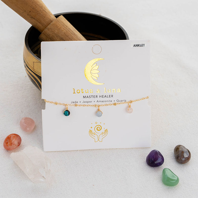 Master Healer 4mm Dewdrop Anklet