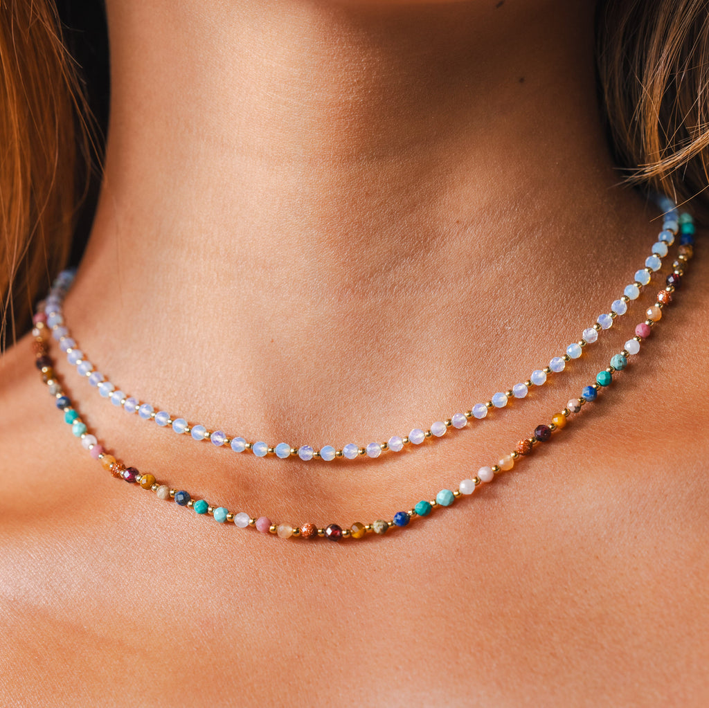 Gold Moon Dancer 3mm Healing Necklace