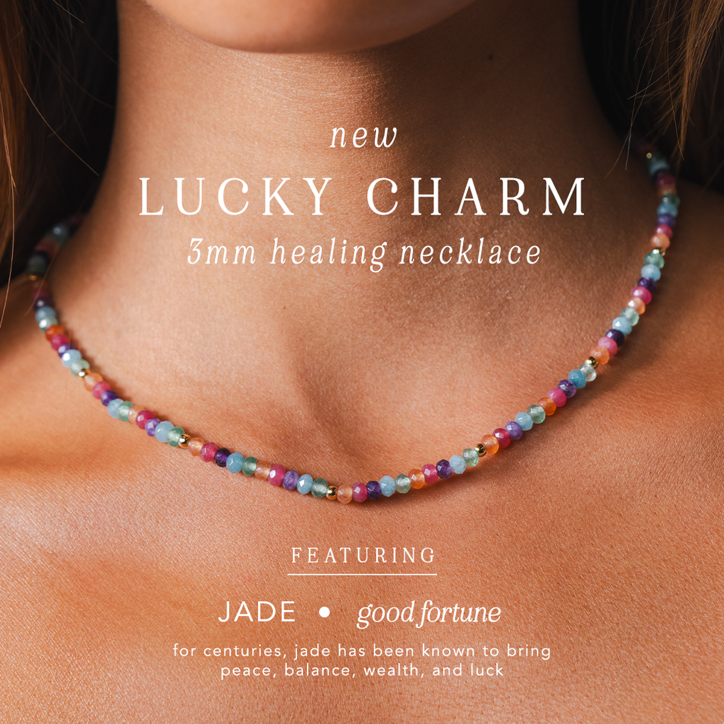 Lucky Charm Necklace + Bracelet 3mm Set