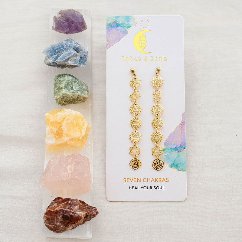 7 Chakras Drop Earrings