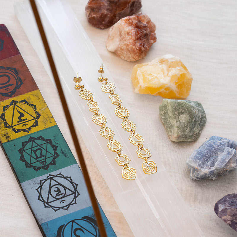 7 Chakras Drop Earrings