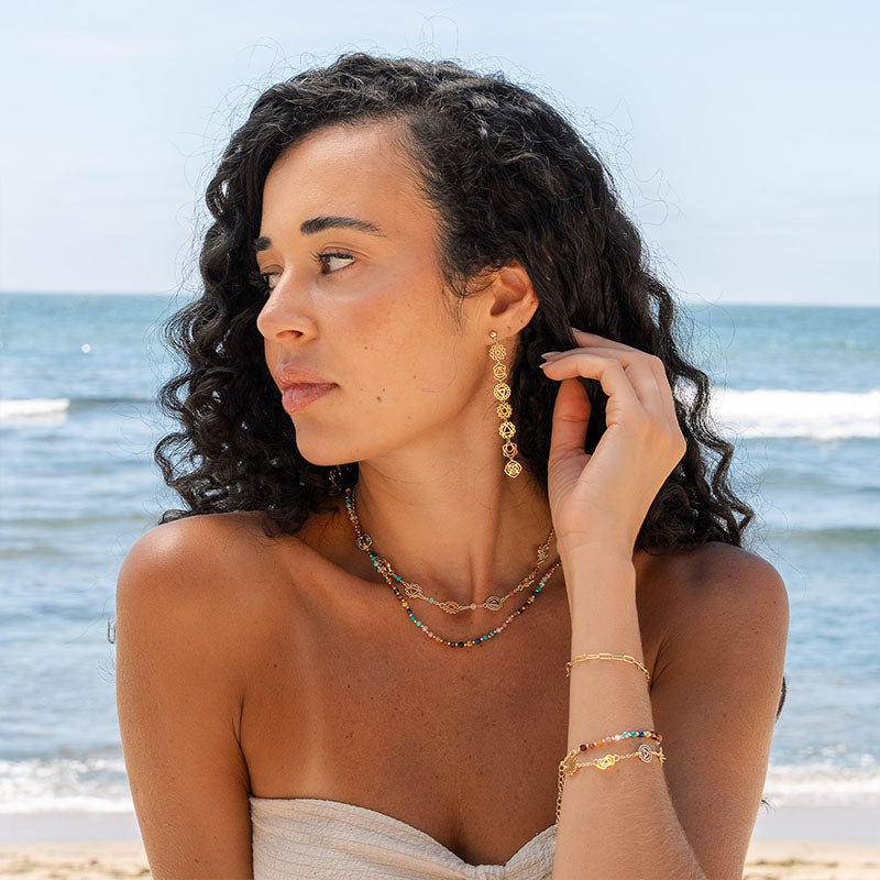 7 Chakras Drop Earrings