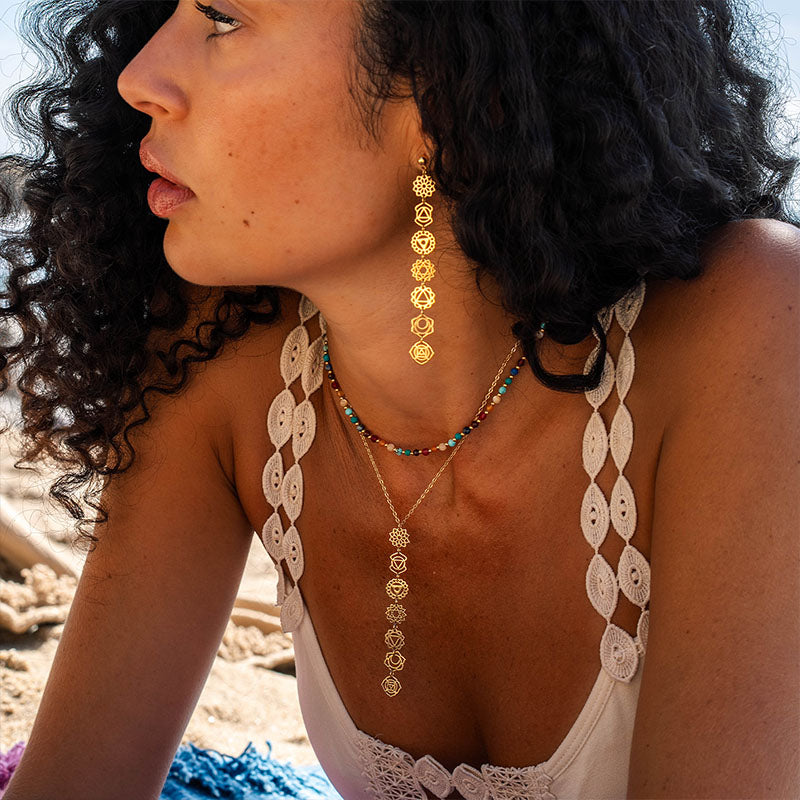 7 Chakras Drop Earrings