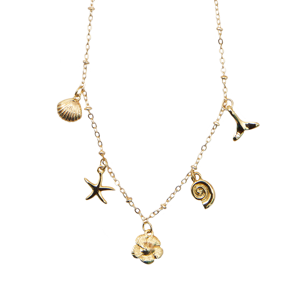 Ocean Treasures Metal Charm Necklace