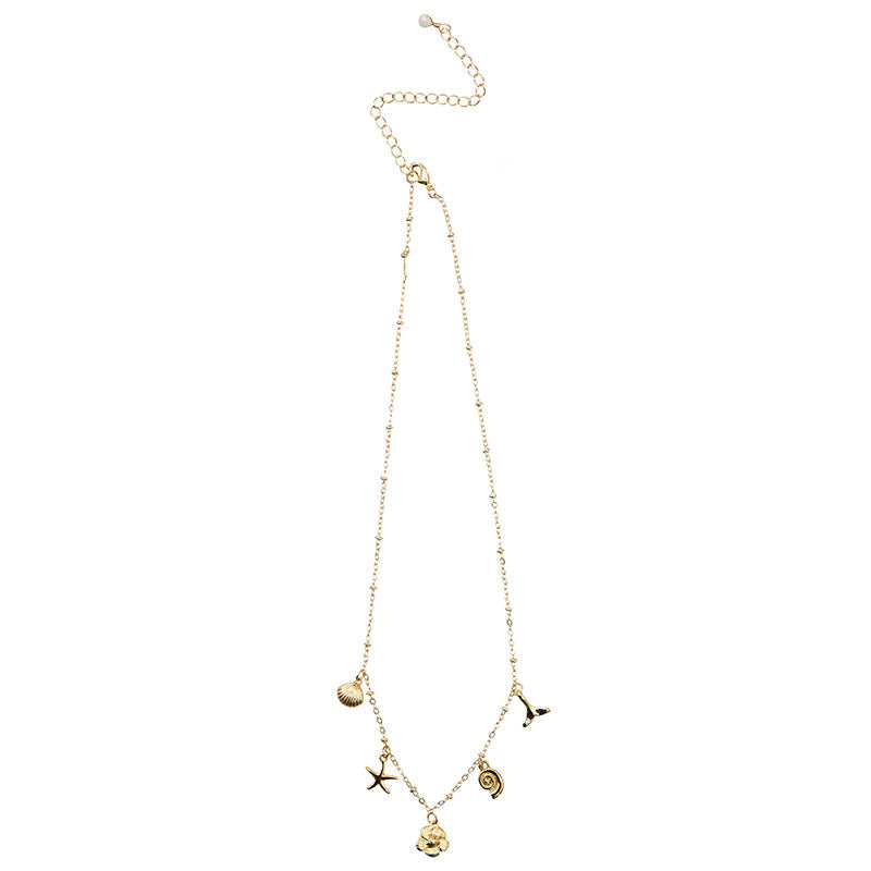 Ocean Treasures Metal Charm Necklace