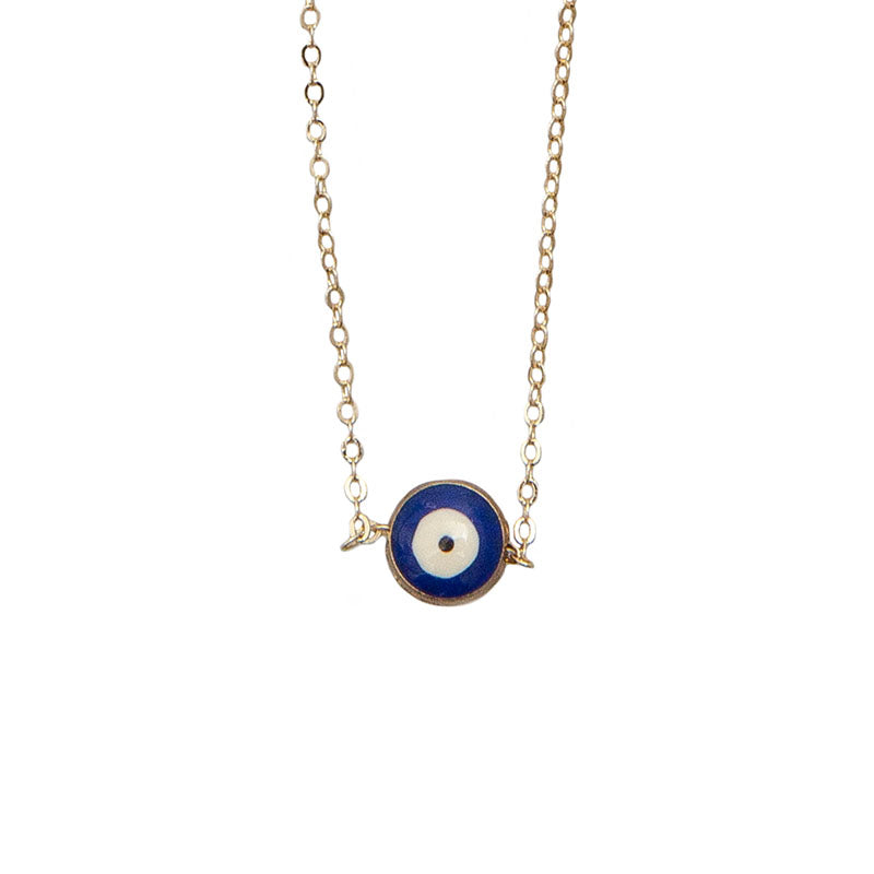 Gold Evil Eye Charm Necklace