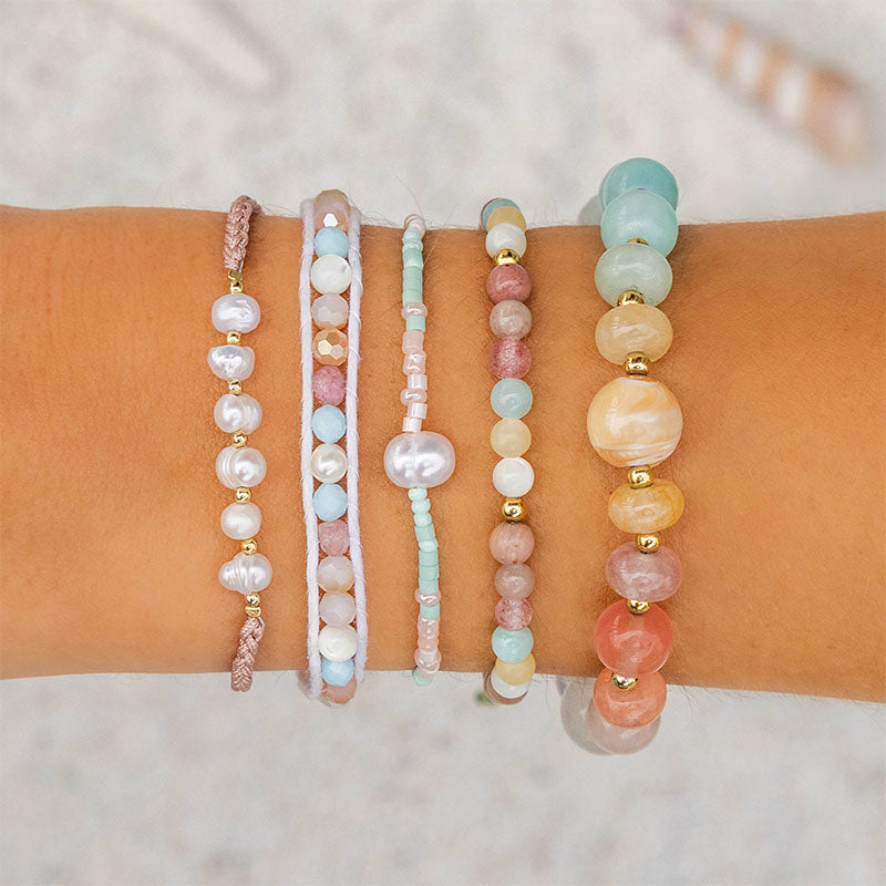 Coral Mermaids Pearl Bracelet