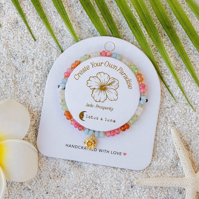 "Create Your Own Paradise" Mantra Bracelet