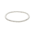 Silver 4mm Stretch Bead Bracelet