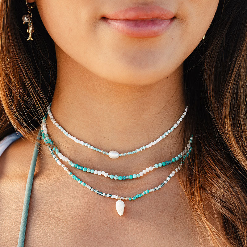 Wavebreak Seed Bead Necklace