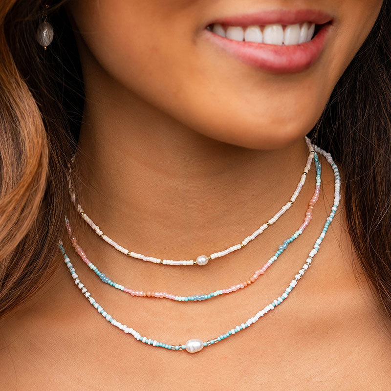 Wavebreak Seed Bead Necklace