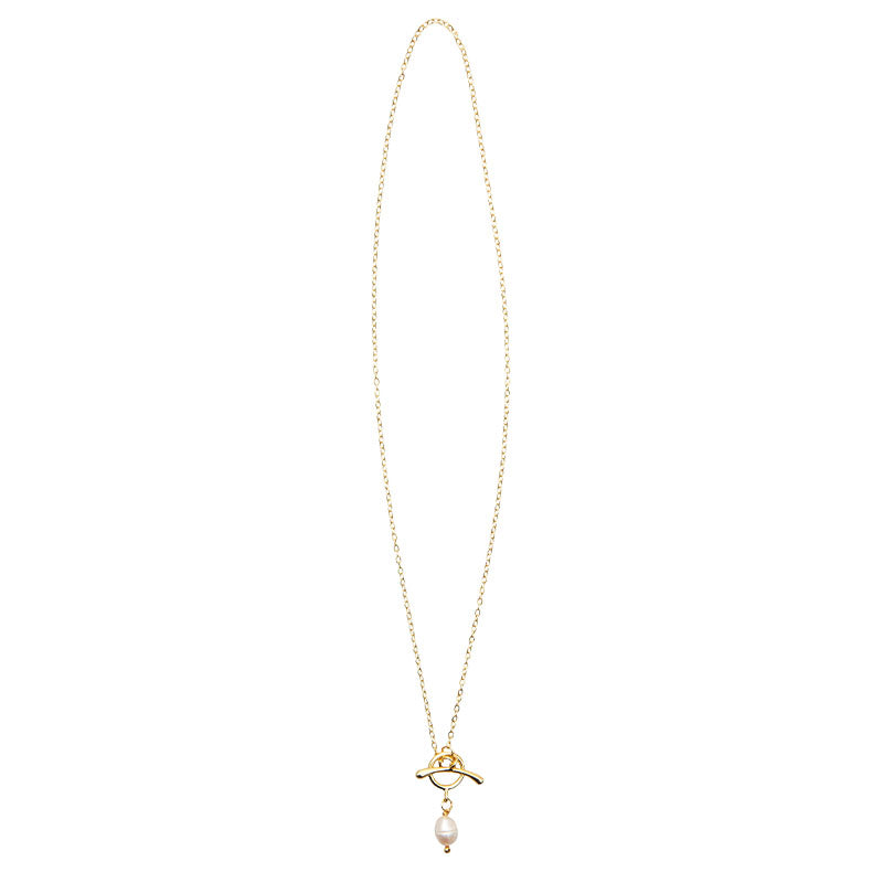 Pearl T Bar Healing Necklace