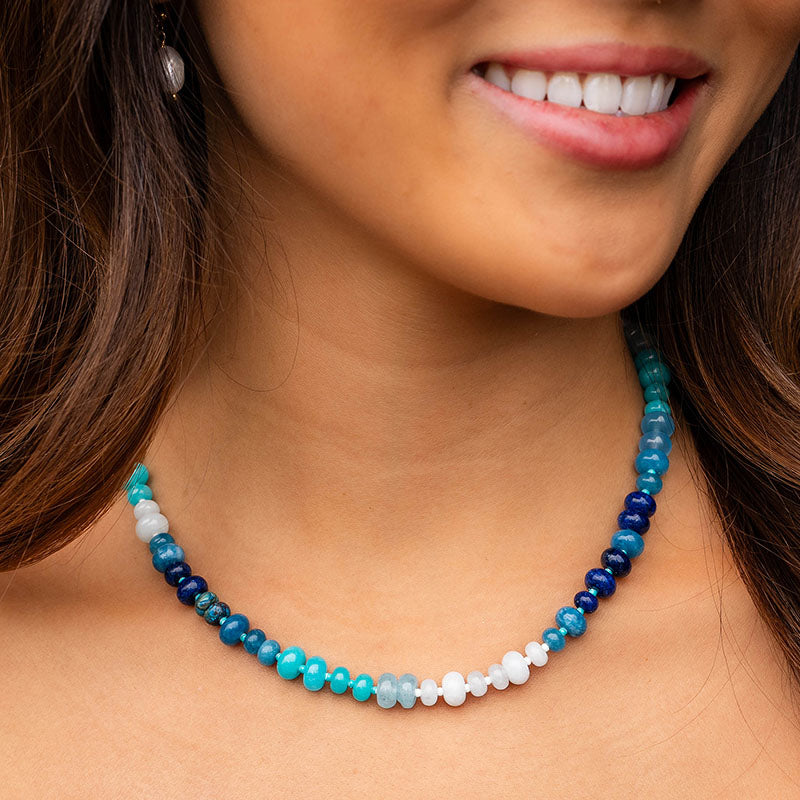Blue Crush Statement Healing Necklace