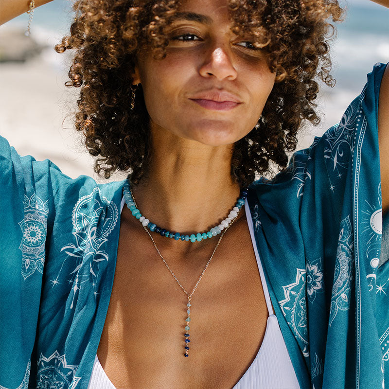 Blue Crush Statement Healing Necklace