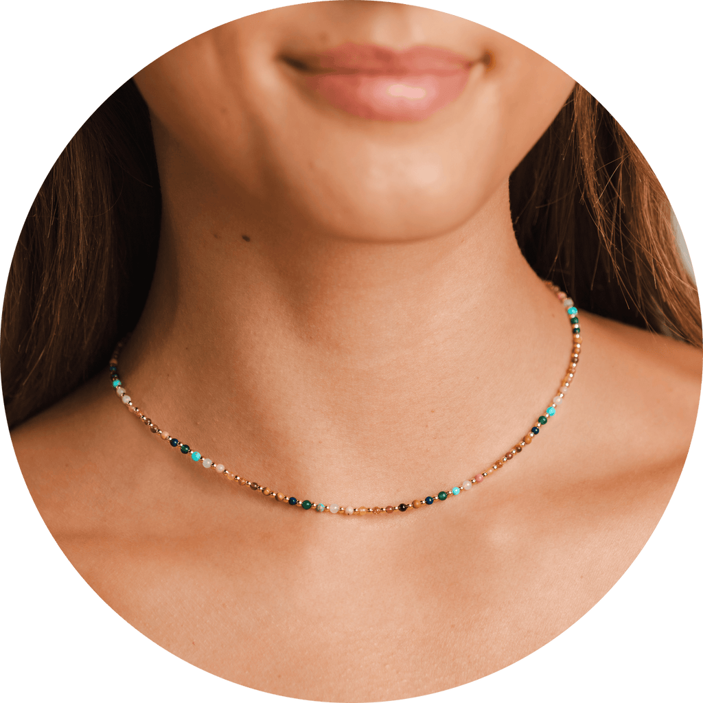 Master Healer 2mm Necklace + Layered Bracelet Set