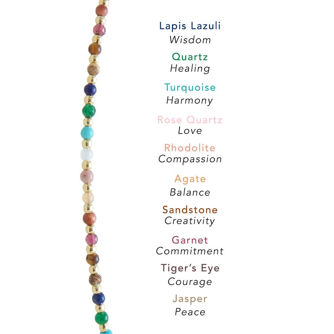 Master Healer 2mm Necklace + Layered Bracelet Set